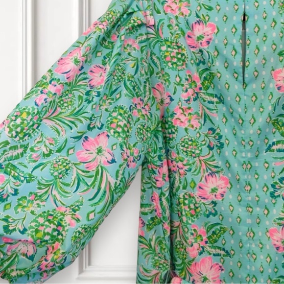 Lilly Pulitzer Size XL Barbara Sleeved Dress Oh Diamond Girl Engineered - Picture 5 of 11